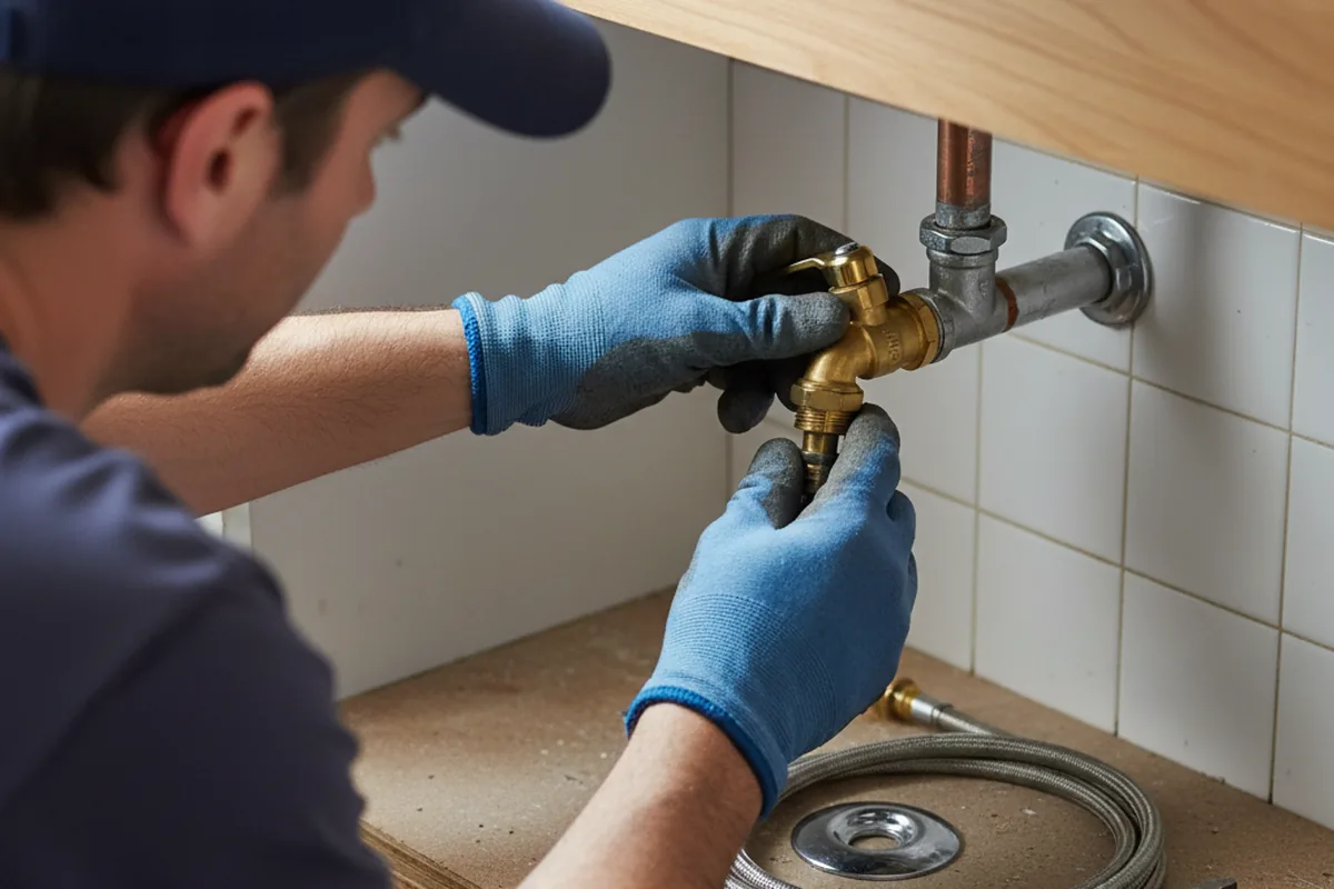Shutoff valve and fitting work during Faucet and Fixture Repair in Saint Petersburg